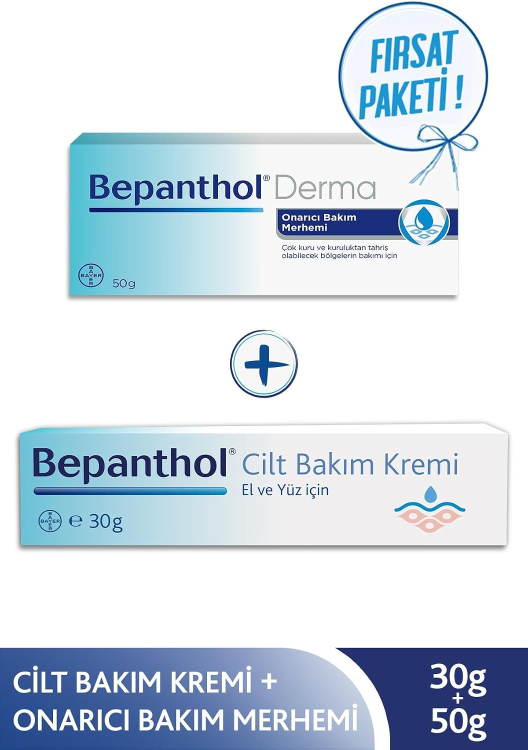 Cilt Bakım Kremi 30 g + Onarıcı Bakım Merhemi 50 g