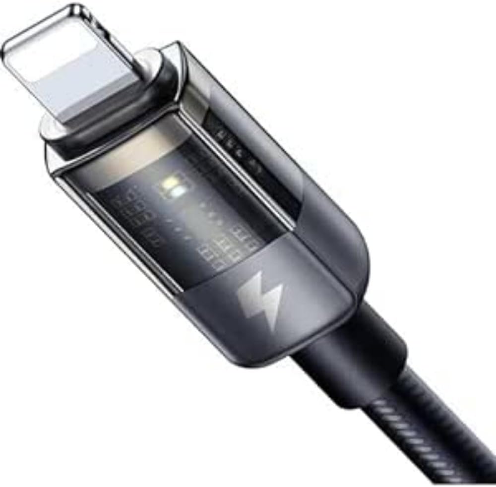 Ca-3140 Lightning Led Işıklı Power Off 3a Hızlı Data/şarj Kablosu 1.2m-siyah