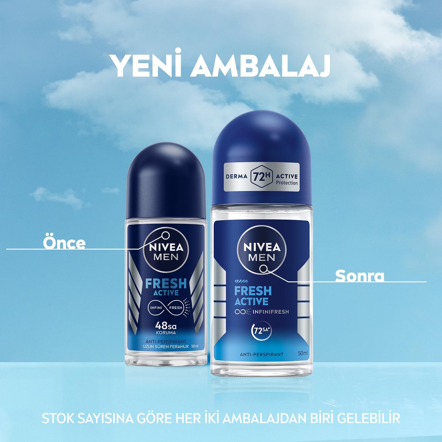 MEN Erkek Roll on Deodorant 50 ml,Terlemeye Karşı 72 Saat Koruma,Okyanus Özleri Kokusu,Uzun Süren Ferahlık,Yapışkan His Bırakmaz,Etil Alkol İçermez