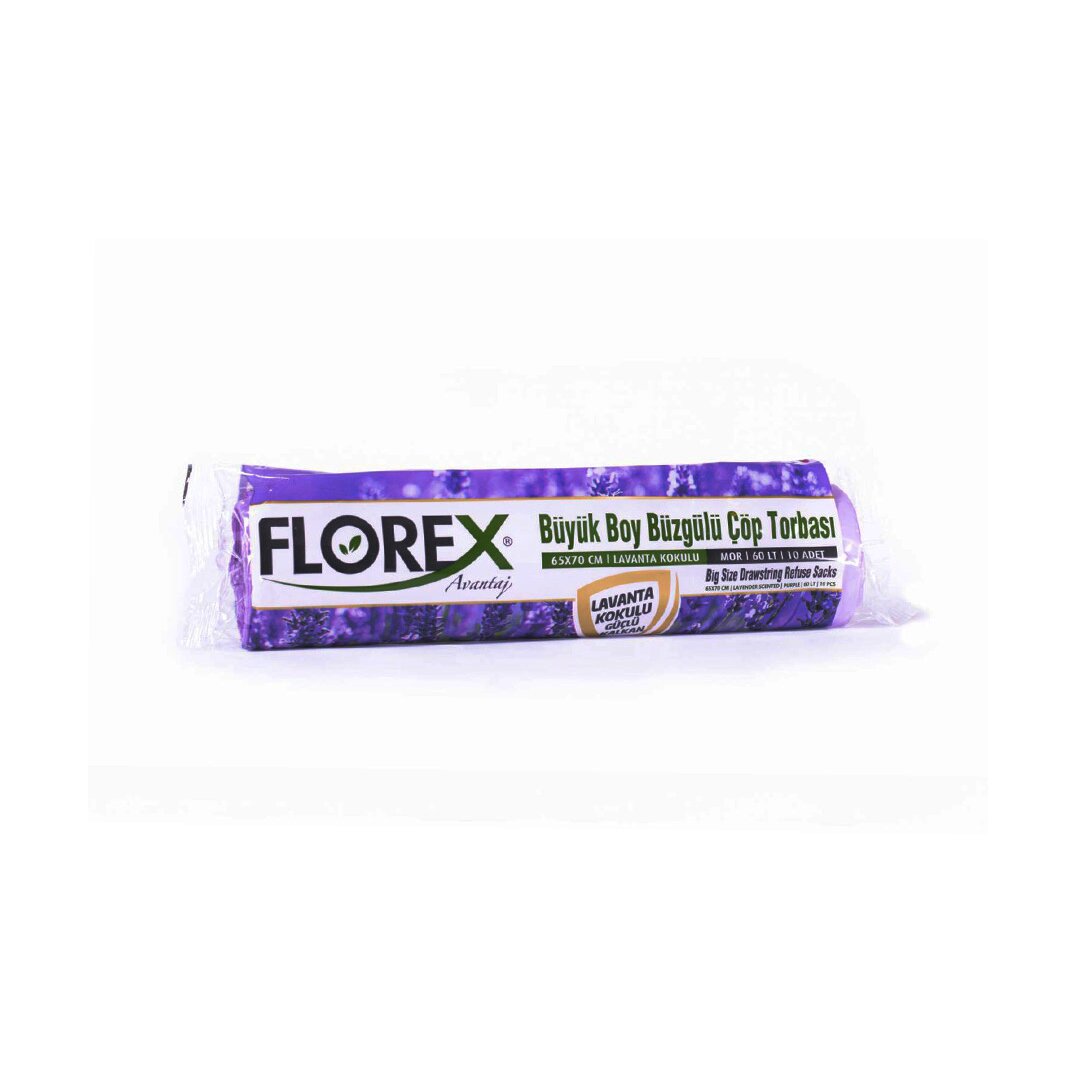 250 ADET FLOREX-503 AVANTAJ LAVANTA KOKULU BÜZGÜLÜ BÜYÜK 10PCS 65X70CM ÇÖP TORBA 25x10=250