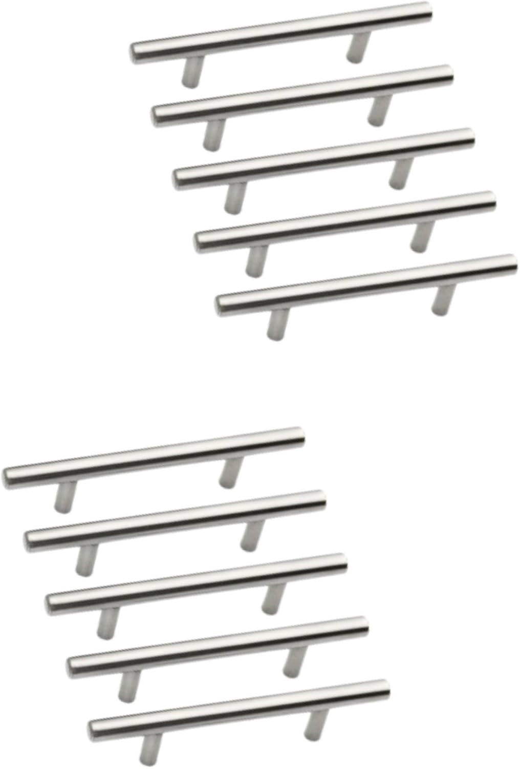 Paslanmaz Metal Kulp, Inox Dolap Çekmece Mobilya Kulbu, TV Ünitesi Yatak Odası Vestiyer Mutfak için (224 mm, Adet, 10)