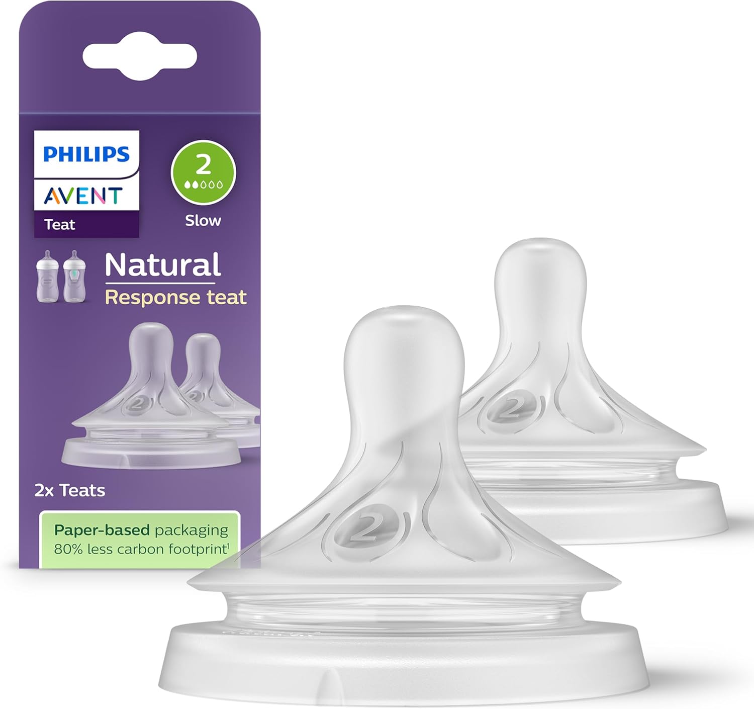Philips Doğal Tepkili Natural Response 2'Li Biberon Emziği No:2 0 Ay