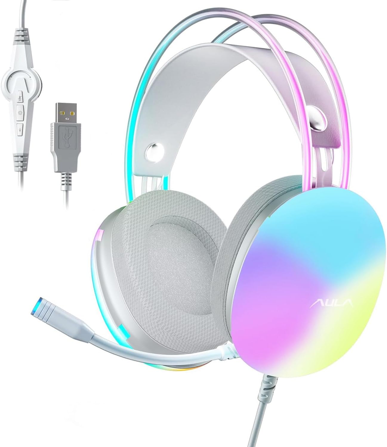 S505 RGB USB Gaming Mikronfonlu Oyuncu Kulaklığı Pembe
