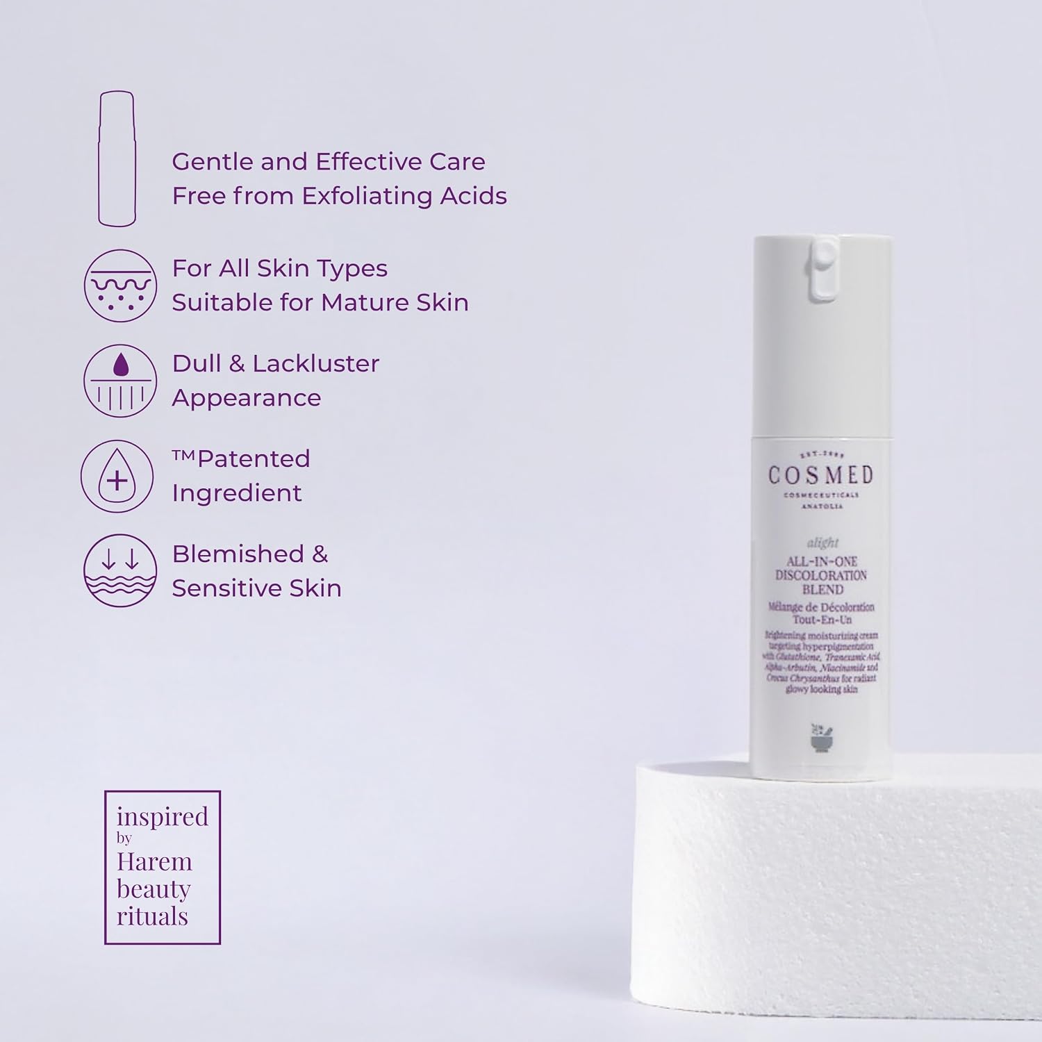 Cosmed Traneksamik Asit ve Alpha Arbutin İçeren Leke Karşıtı Bakım Kremi 30 ml