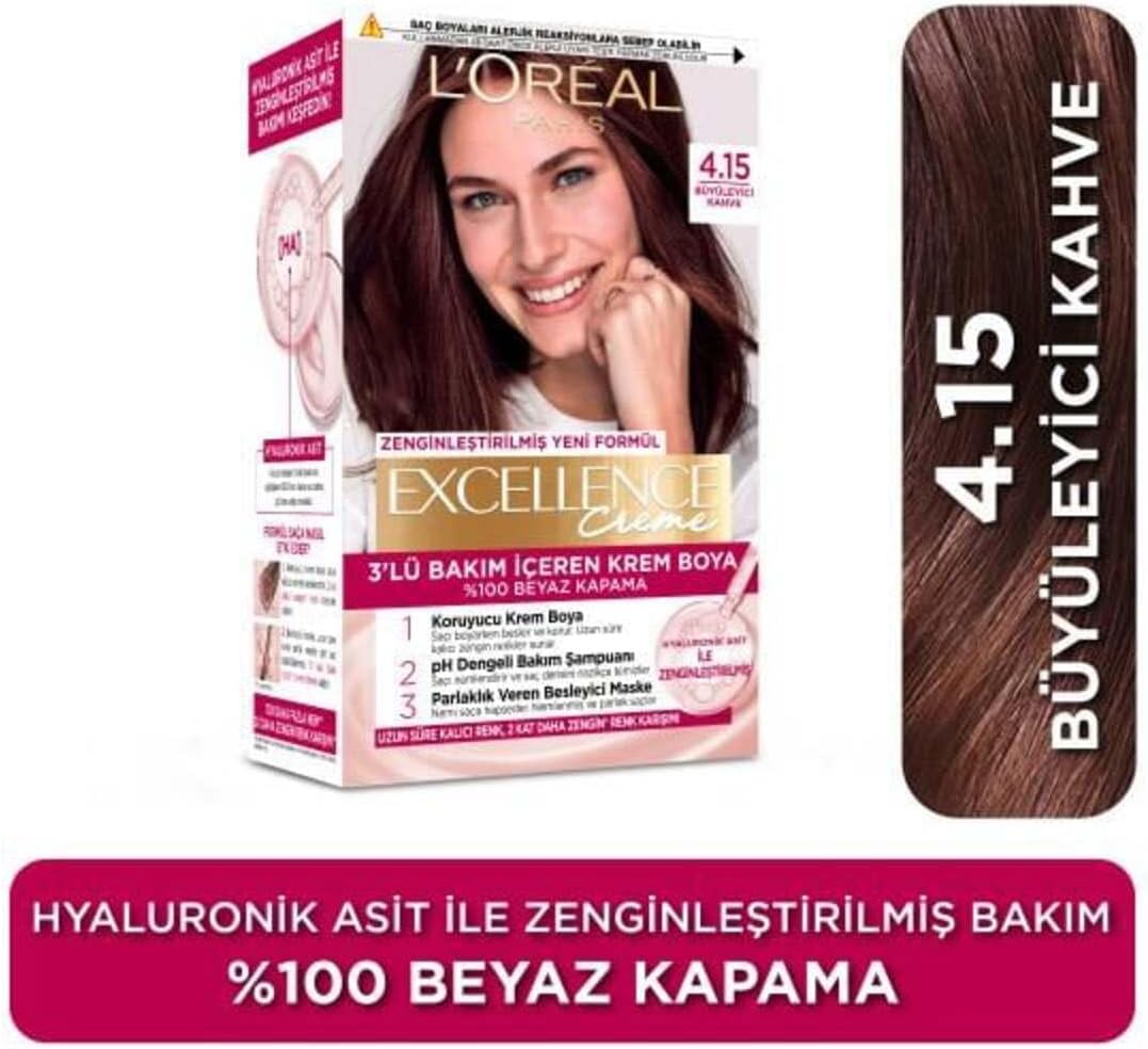 Excellence Creme 4.15 Büyüleyici Kahve Saç Boyası