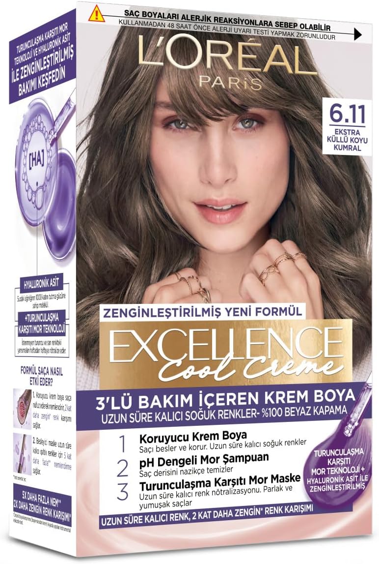 Excellence Cool Creme 6.11 Ekstra Küllü Koyu Kumral Saç Boyası