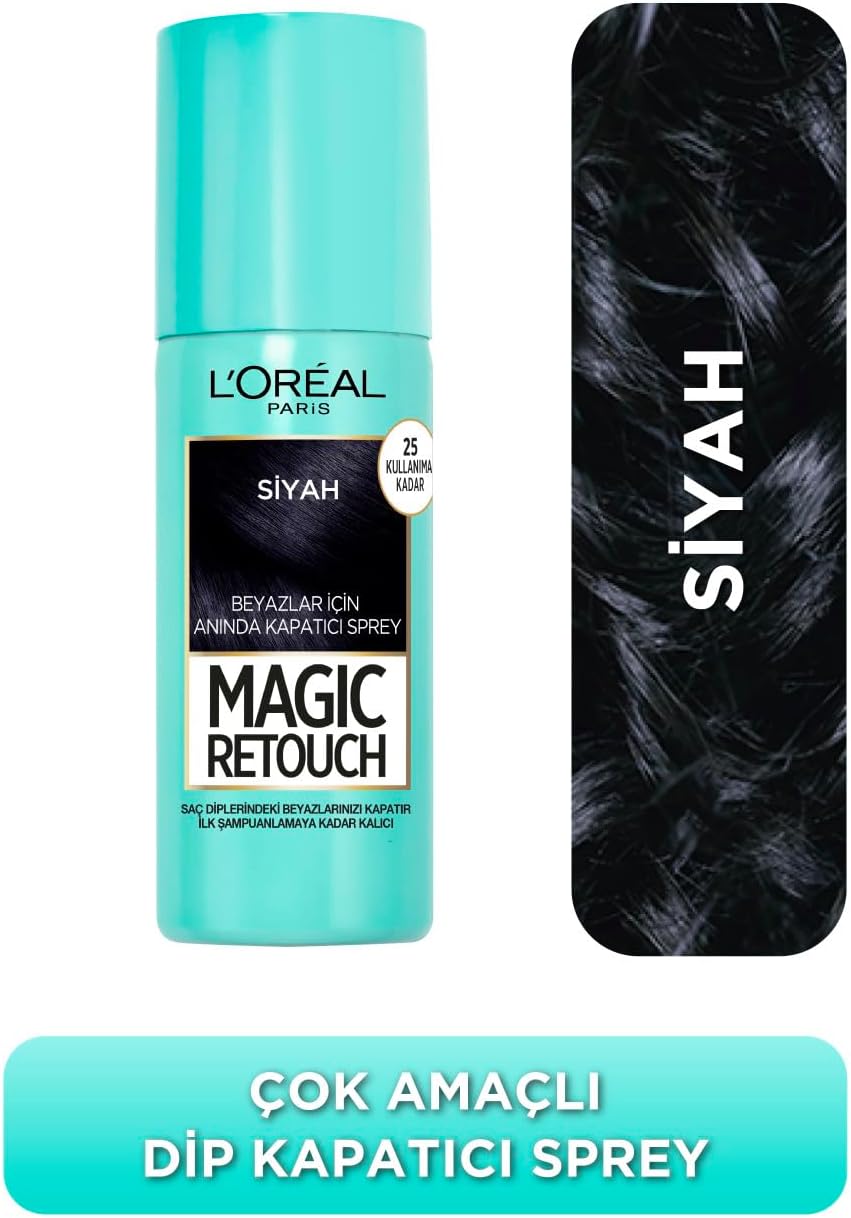 Magic Retouch Beyaz Dipleri Kapatıcı Sprey 75 ml - Siyah