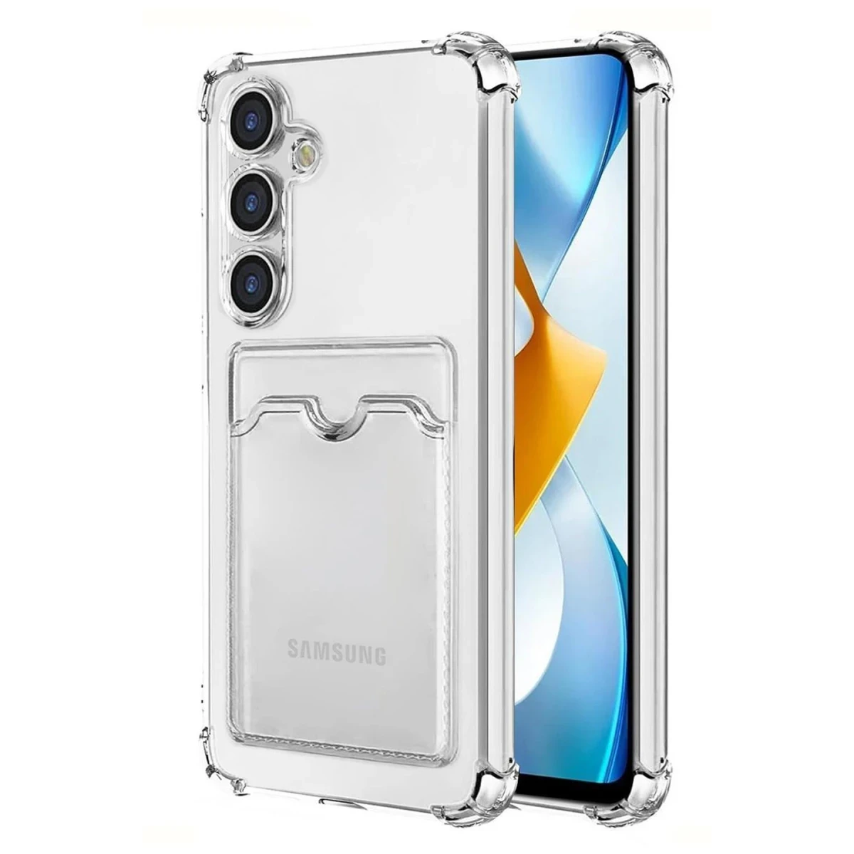 Samsung Galaxy S24 Plus Kılıf Kart Şeffaf Silikon - Şeffaf