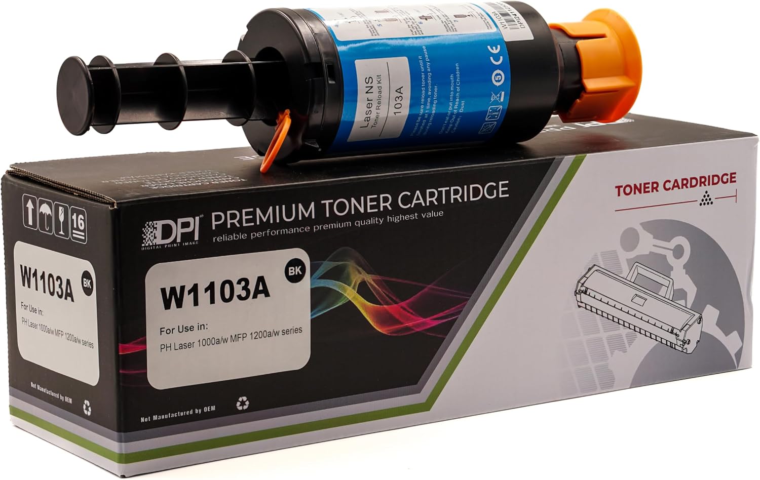 Dpi Toner "HP 103A-W1103A Muadil Toner Neverstop Serisi Dolum Kiti Laser 1000a/ 1200a/ 1200w" 2'li Paket Çipli 103A