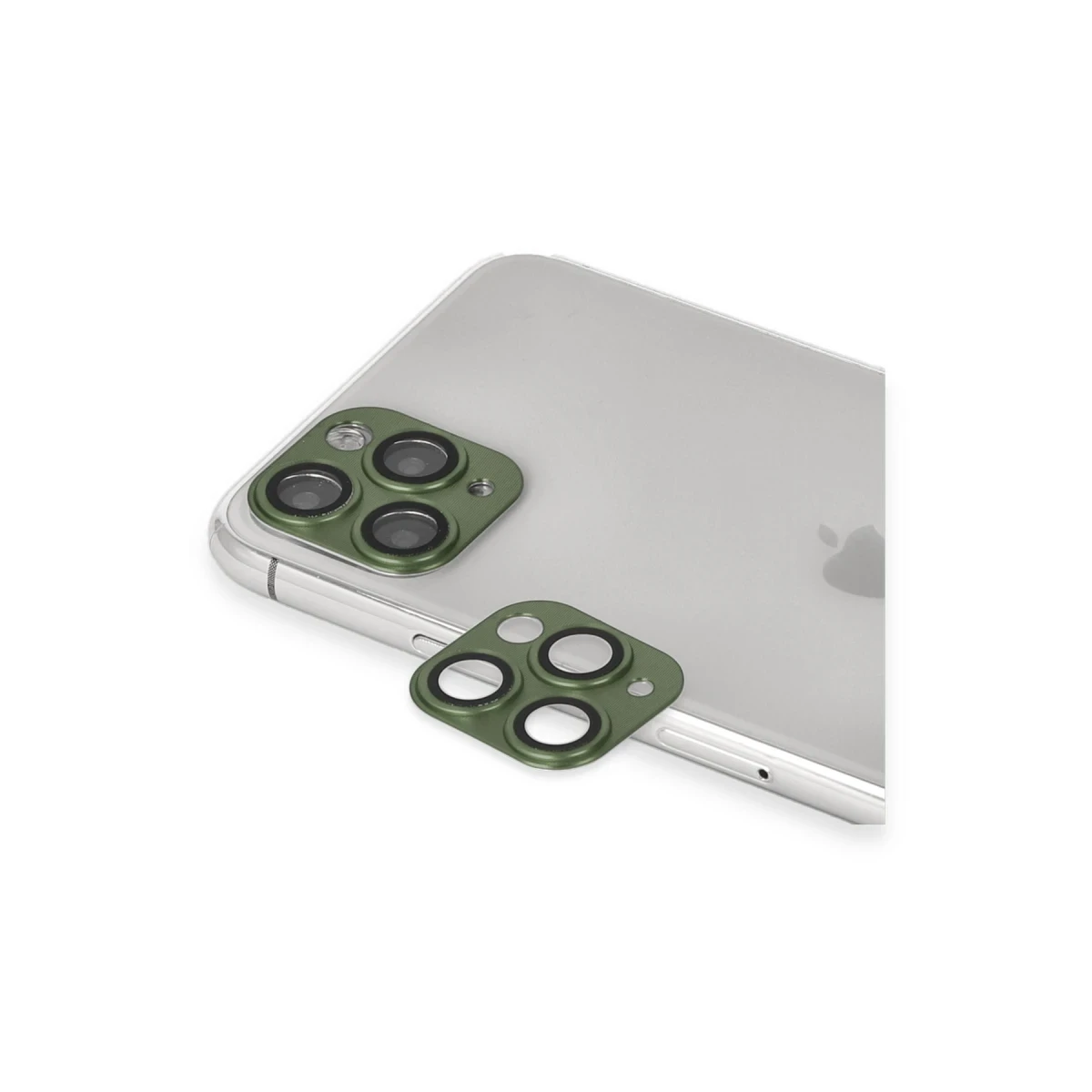 Apple iPhone 11 Pro Max Pers Alüminyum Kamera Lens - Yeşil