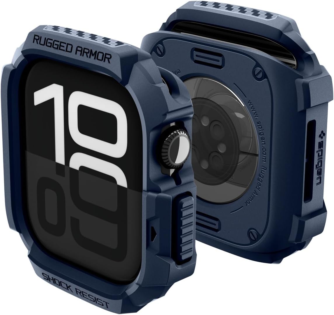 Apple Watch 46mm Seri 11/10 ile Uyumlu Kılıf Rugged Armor 2 Navy Blue - ACS10501