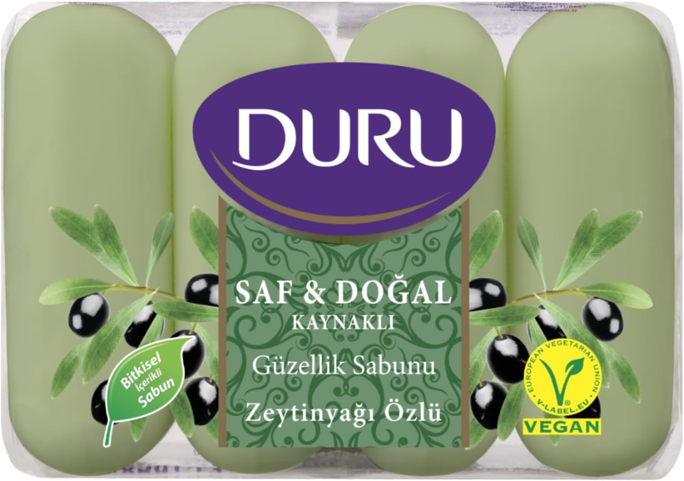 Saf&Dogal Zeytinyağlı Sabun, 70 Gramx4