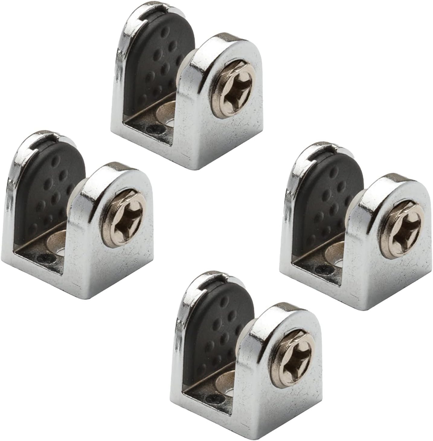 Tırnak Metal Cam Raf Tutucu Cam Etejer Menteşesi Krom Metal Vidalı 8 mm (4 Adet)