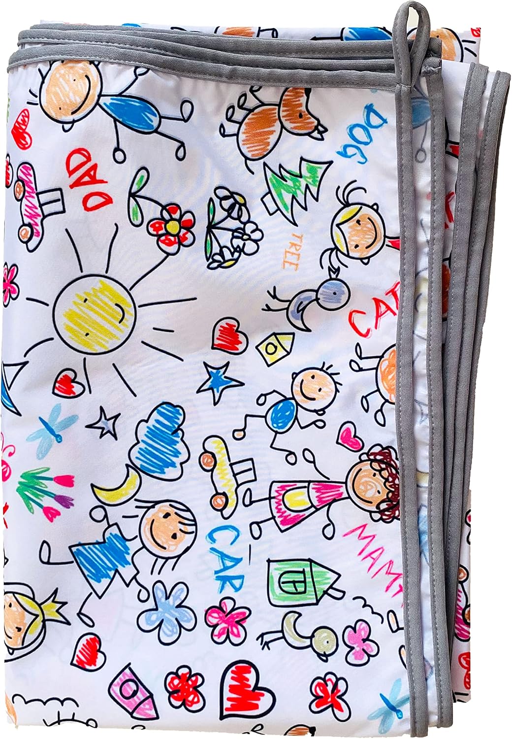 Family Su Geçirmez Yer/Masa Örtüsü, Aktivite, Yemek ve Oyun İçin, Doğa Dostu ve Çevreci, Ekoteks Sertifikalı,%100 Polyester, 150x210 cm