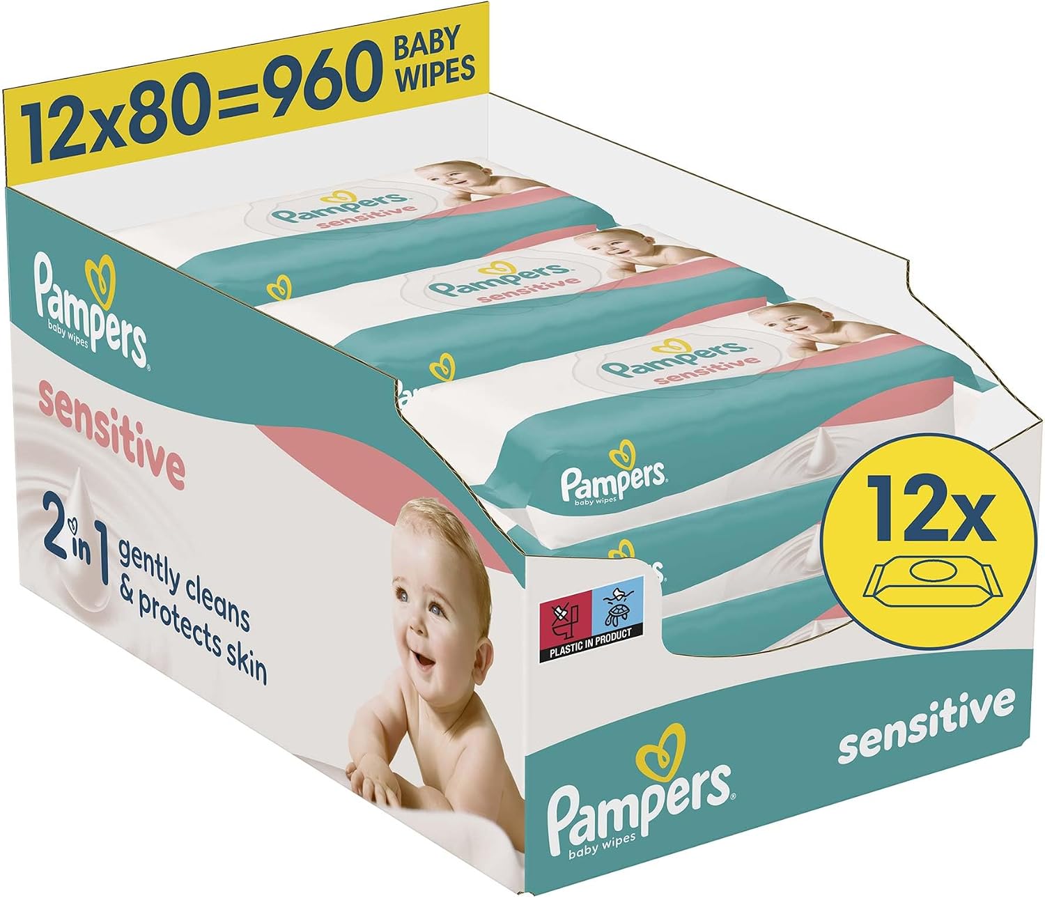 Sensitive Bebek Islak Havlu 12 Paket 960 Yaprak