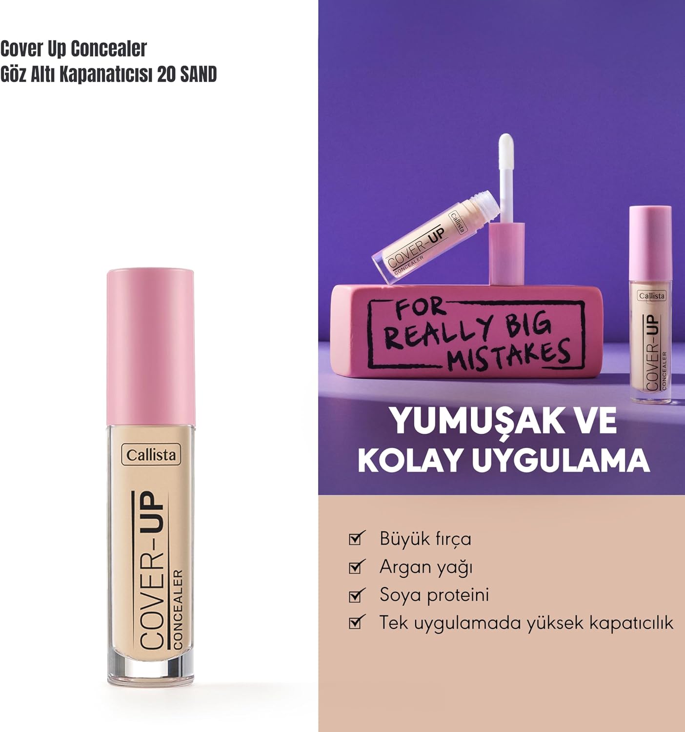 Cover Up Concealer 20 Sand Göz Altı Kapatıcısı