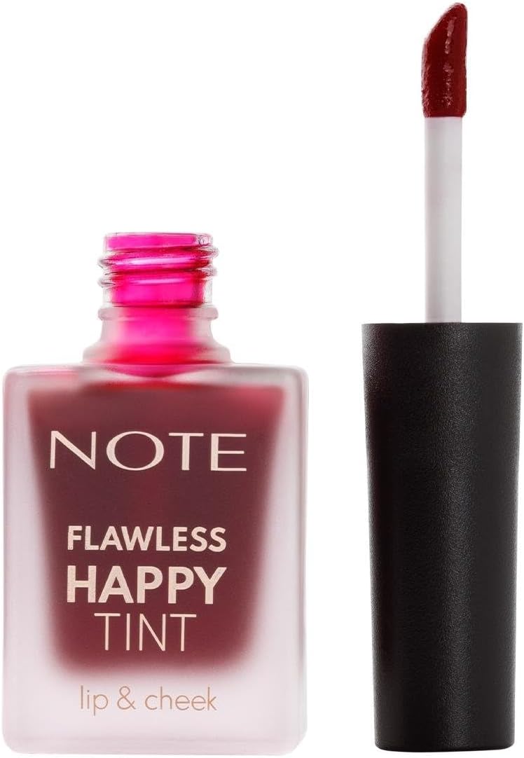 Cosmetics Flawless Happy Tint Lip & Cheek 02 Wild Cherry Dudak ve Yanak Renklendirici Likit Allık, Mor