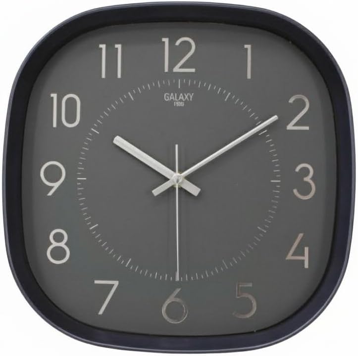 Premium Serisi ABS Kasa Duvar Saati Oval 30 CM Gri Renkli Klasik Kadran