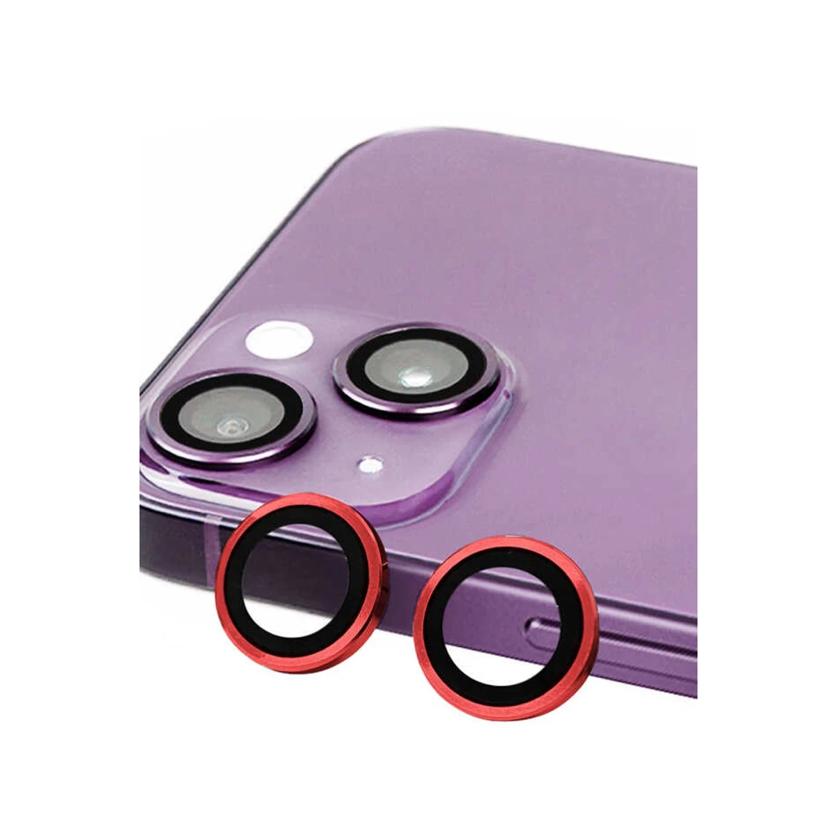 Apple iPhone 14 Plus Raze Metal Kamera Lens - Kırmızı