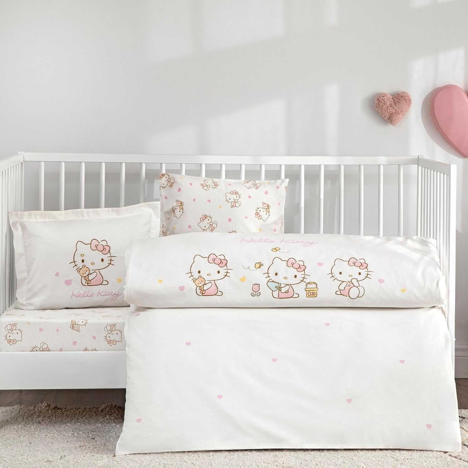 Hello Kitty Cute Baby Pamuk Bebek Nevresim Takımı