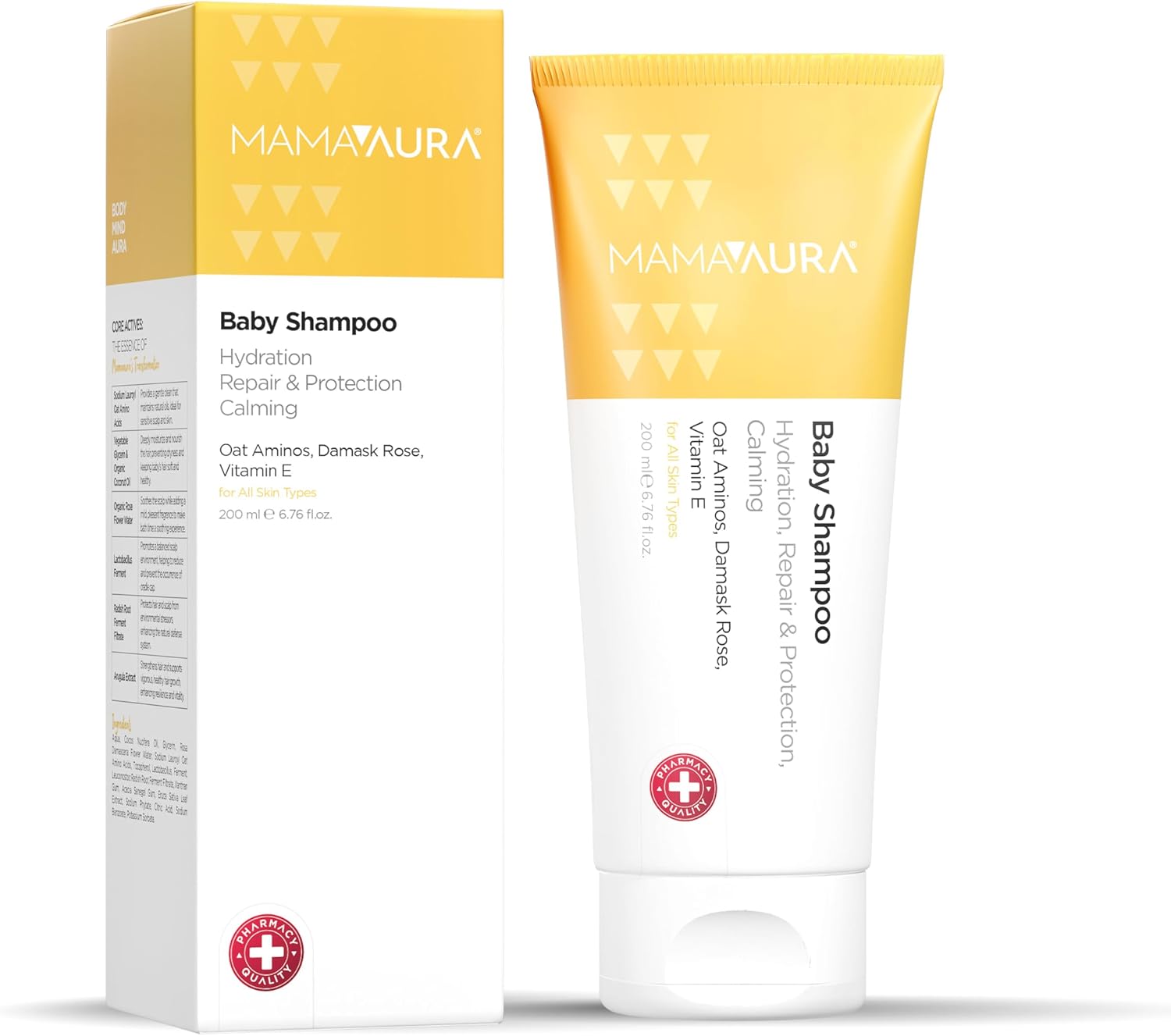 Baby Shampoo, Yenidoğanlar İçin Nazik Temizleyici, Göz Çevresine Uygun ve Konak Görünümünü Azaltmaya Yardımcı Bebek Şampuanı, 200 ml