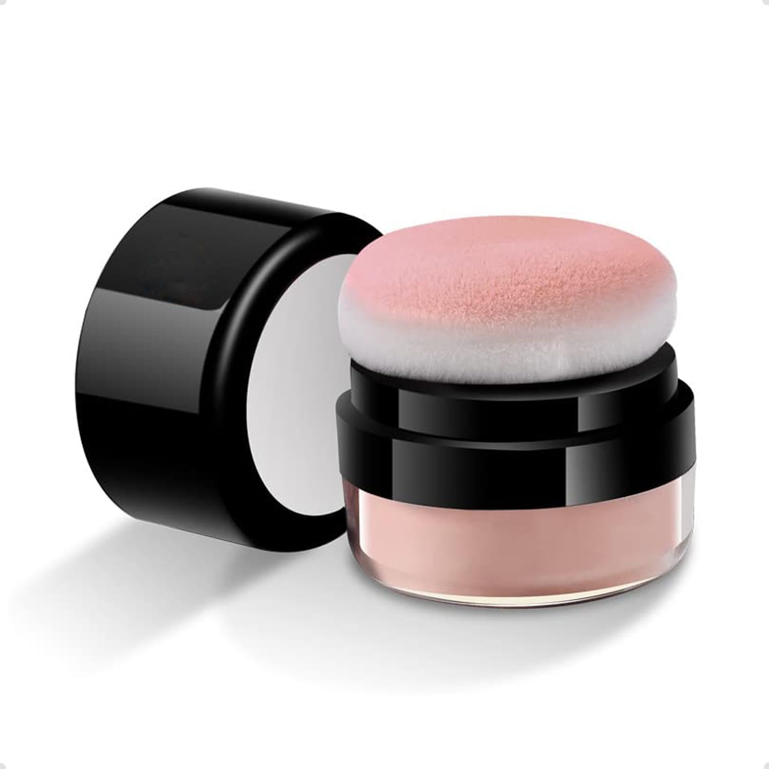 Cushion Blush, Loose Powder Blush Air Cushion Blush, Doğal Tek Renk Allık, Doğal Allık Yanaklar için Mat Yüz Allığı, Yüksek Pigmentli Allık Makyajı Karıştırması Kolay Makyaj Allığı