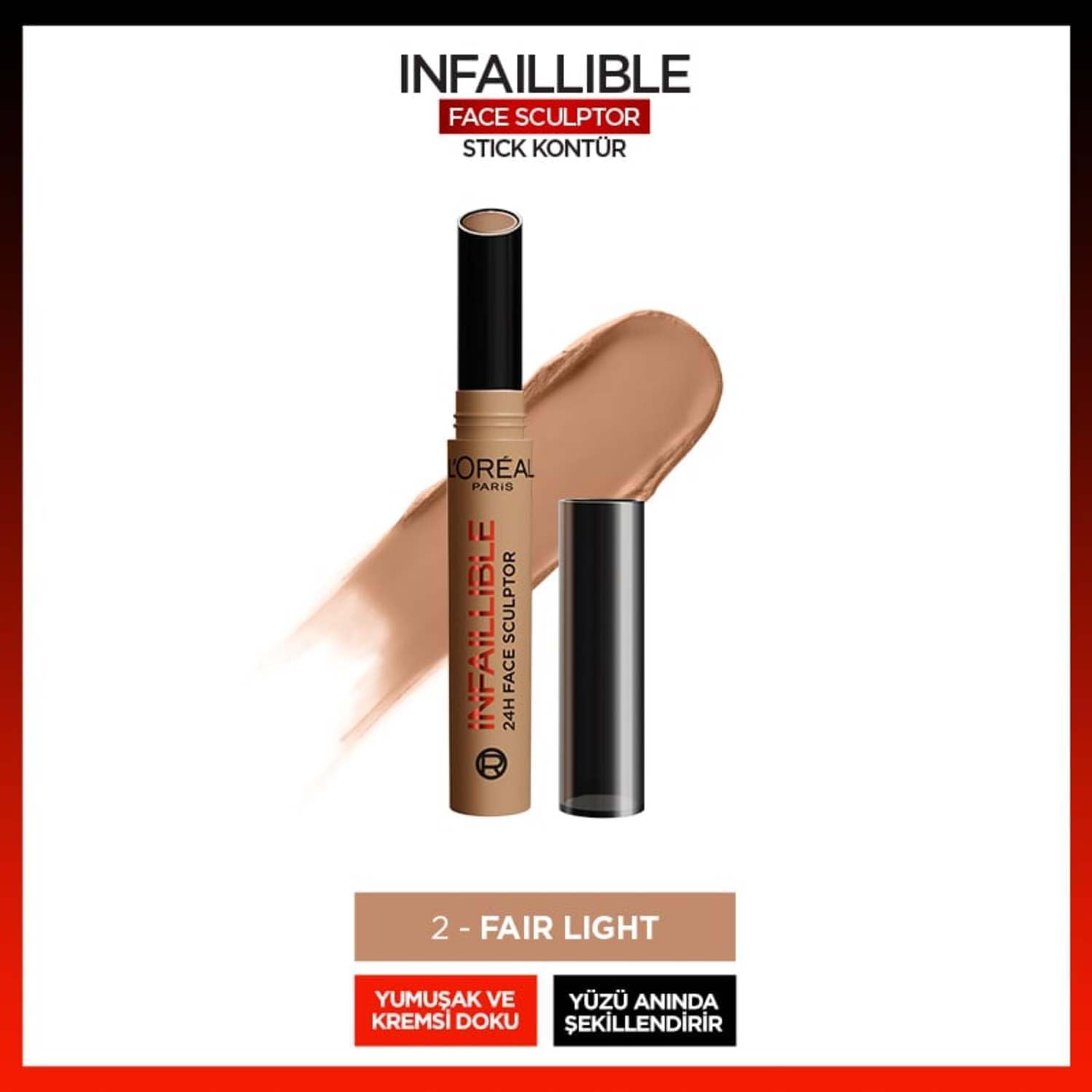 L'Oréal Paris Infaillible Face Sculpter Stick Kontür - Fair Light