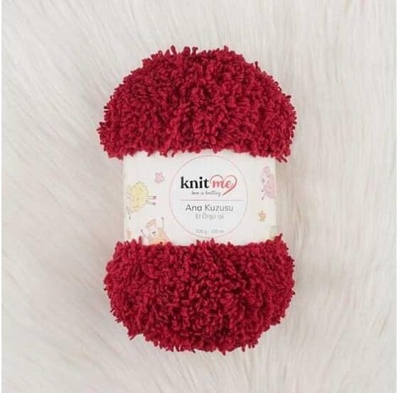 Ana Kuzusu El Örgü İpi, 100g, Kırmızı 722