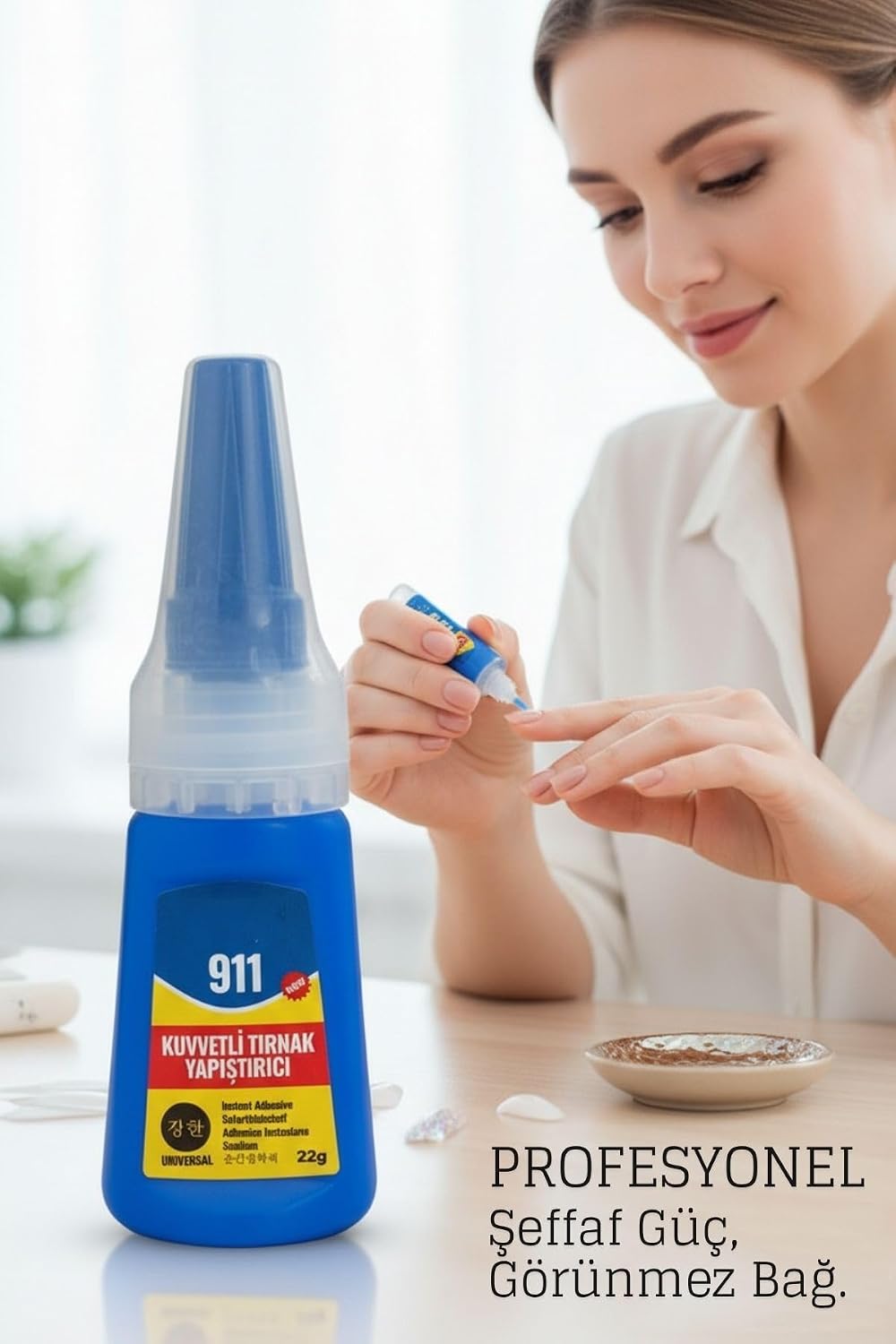 Ultra Güçlü Profesyonel Protez Tırnak Yapıştırıcısı 22 Gram - Hızlı Etkili Tips Takma Tırnak Yapıştırıcı, 722389