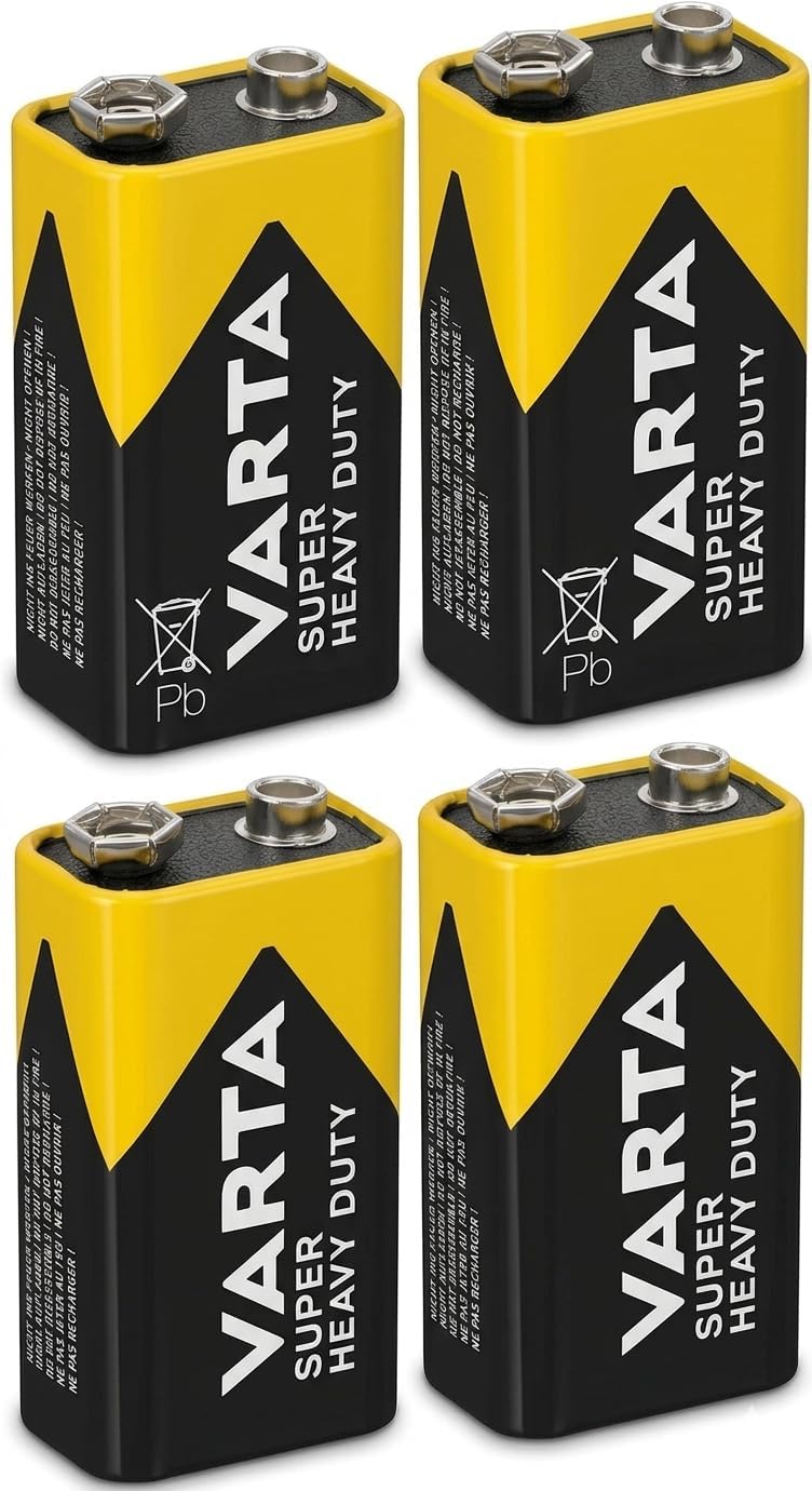 VARTA SUPER HEAVY DUTY 9V PİL - 4'LÜ EKONOMİK PAKET