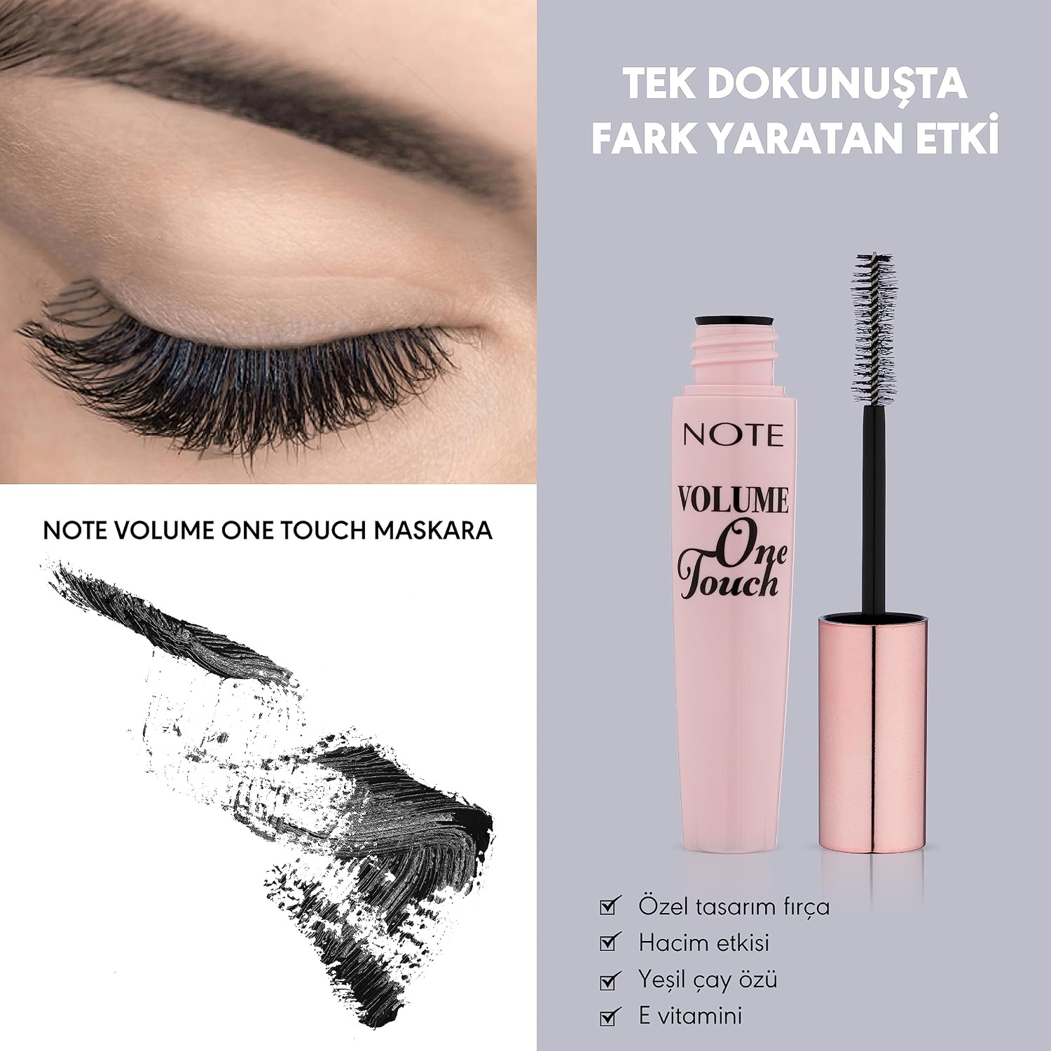 Cosmetics Volume One Touch Tek Tek Ayırma ve Hacim Etkili Maskara