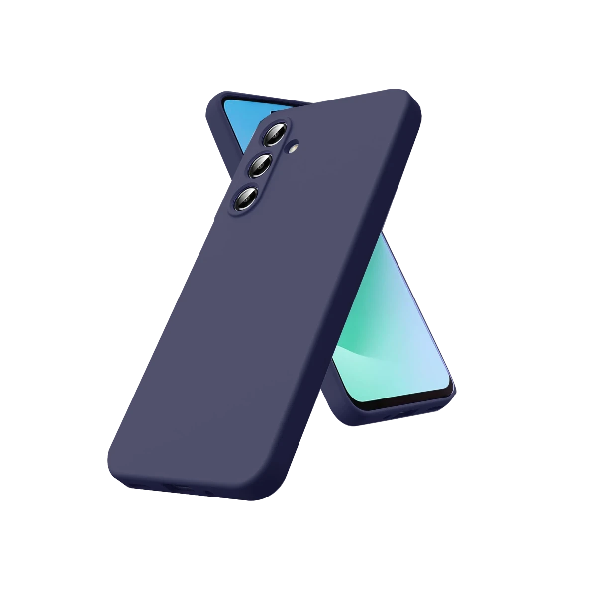 Samsung Galaxy S25 FE Nano içi Kadife Silikon - Lacivert