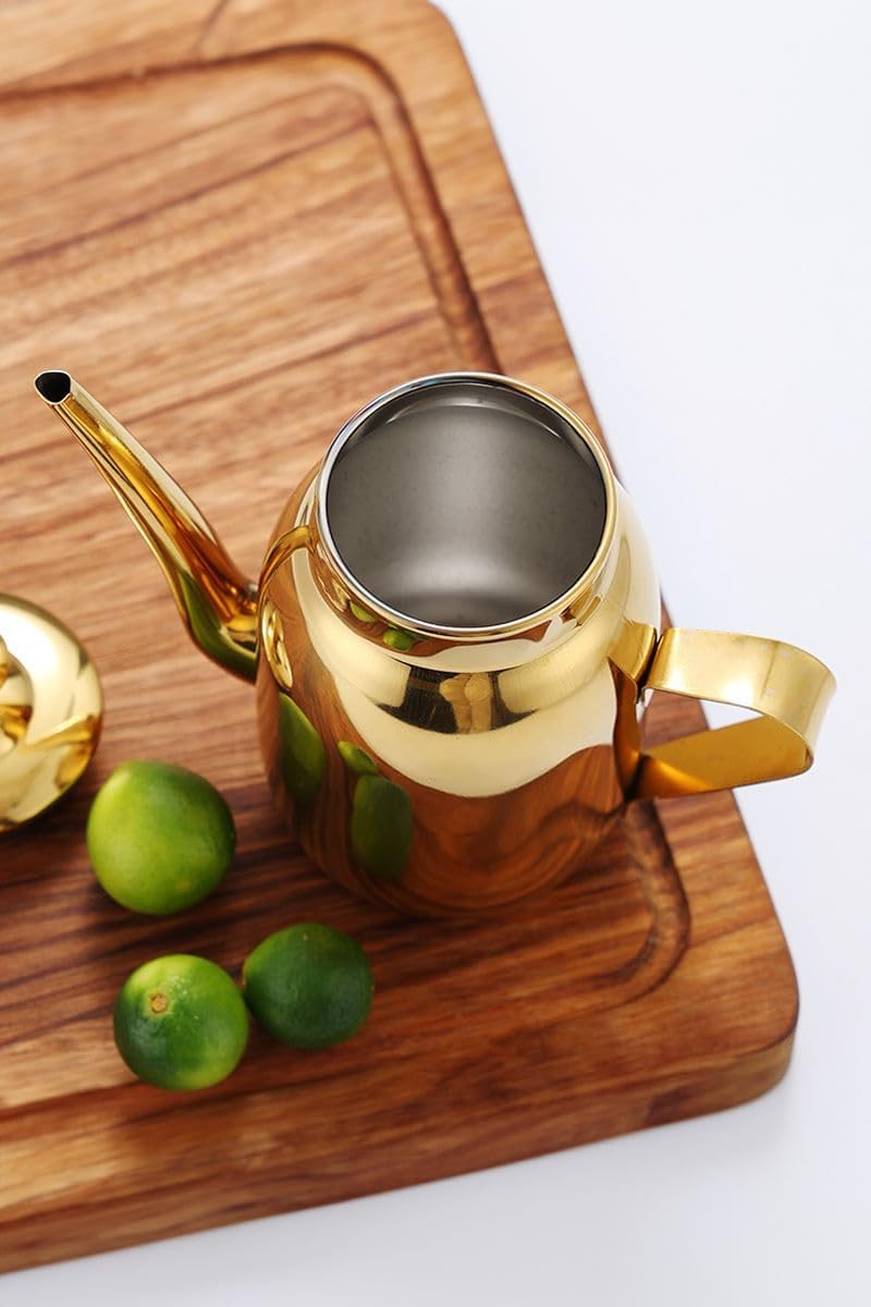 Komple Çelik Gold 560 ml Yağdanlık Sosluk ve Sirkelik cin995sr