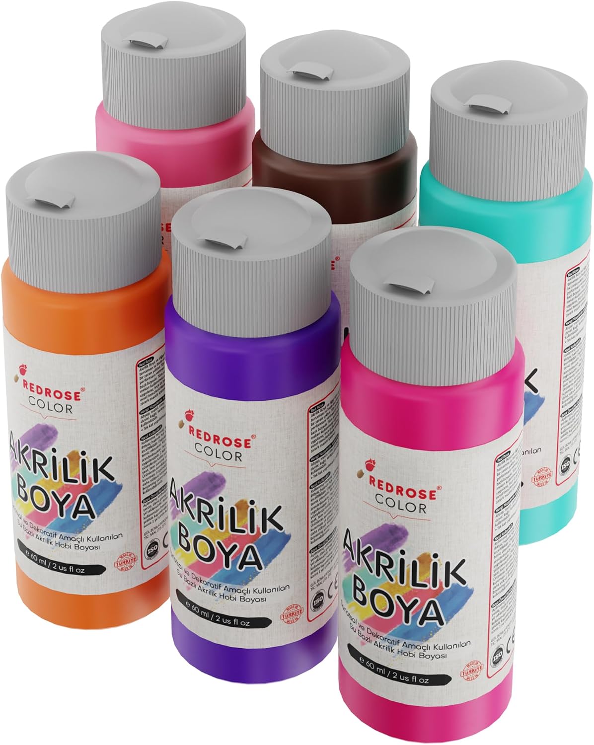 Tamamlayıcı Renkler Akrilik Boya 6'lı Set 6x60ml