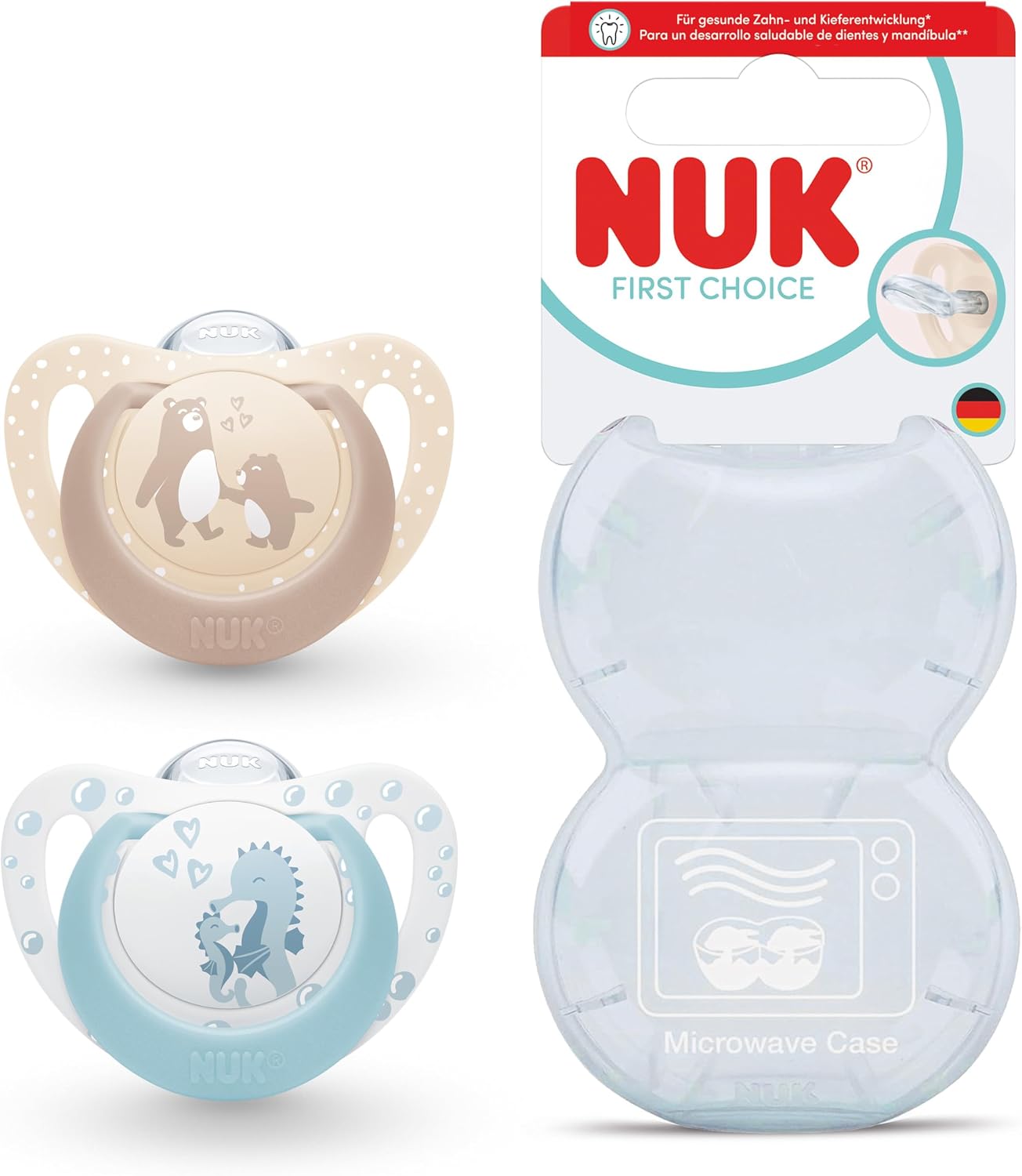 First Choice 2'li Emzik, 0-6 ay, Ayı/Denizatı
