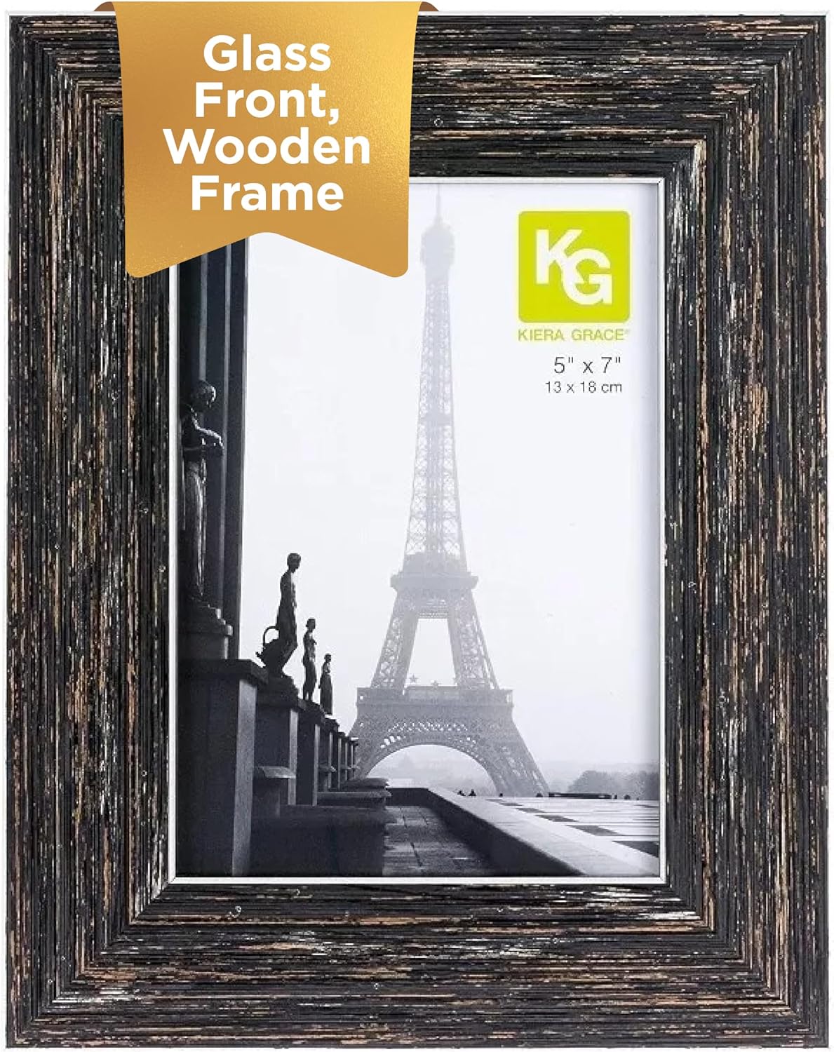 Zımpara Reçine Benzersiz Çiftlik Evi Resim Çerçevesi, 12,7 cm x 17,78 cm, Kararmış Ahşap