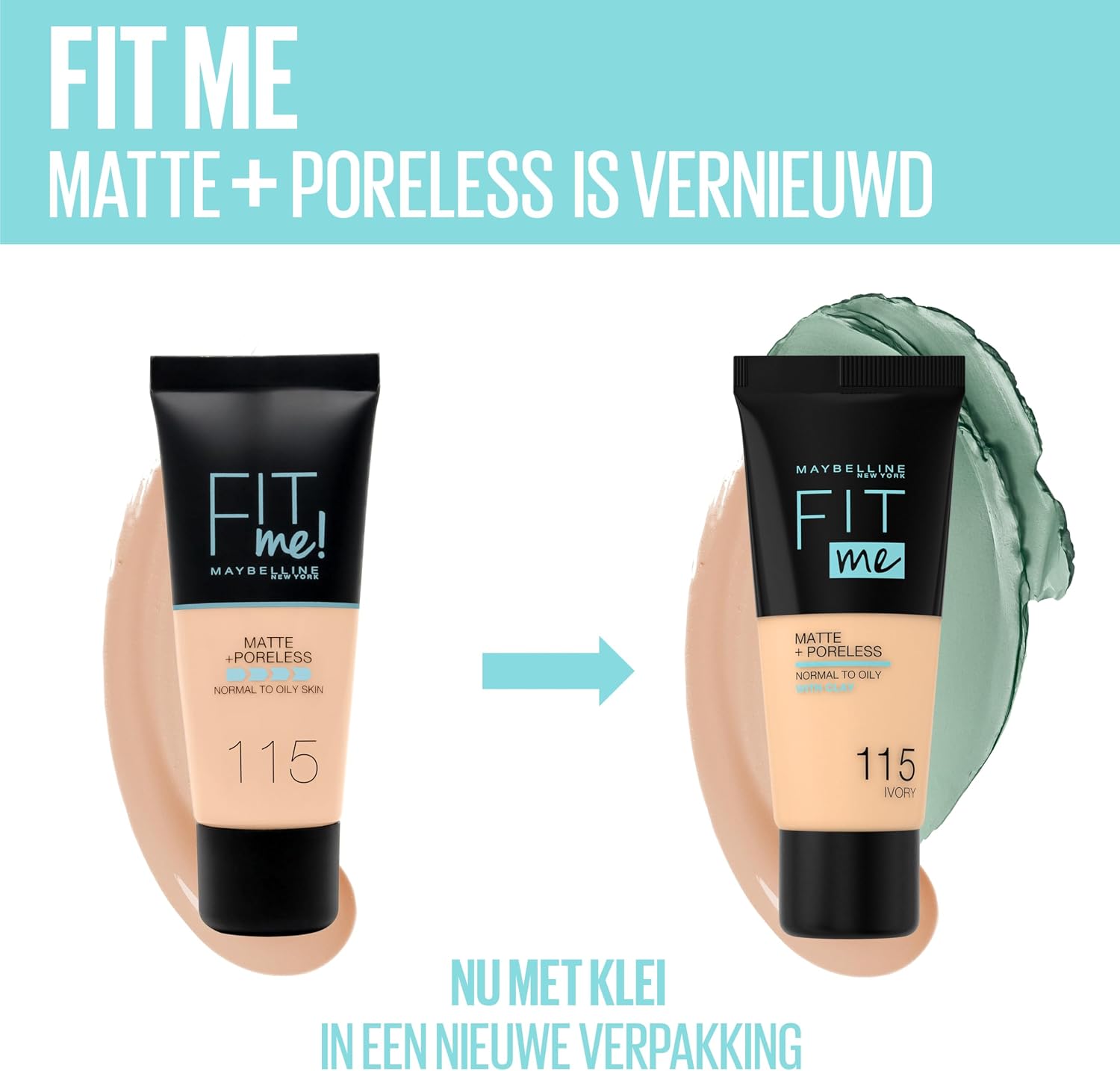 New York Fit Me Matte+Poreless Fondöten - 105 Natural Ivory (30 ml)