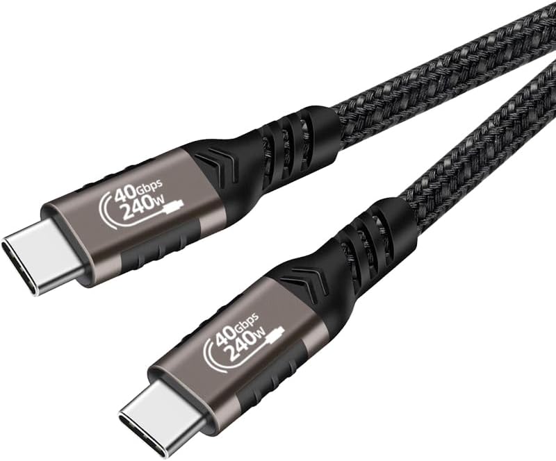 QG01 Type-C to Type-C USB4 PD Data Kablosu 240W 40Gbps 8K@60Hz 1 Metre Siyah