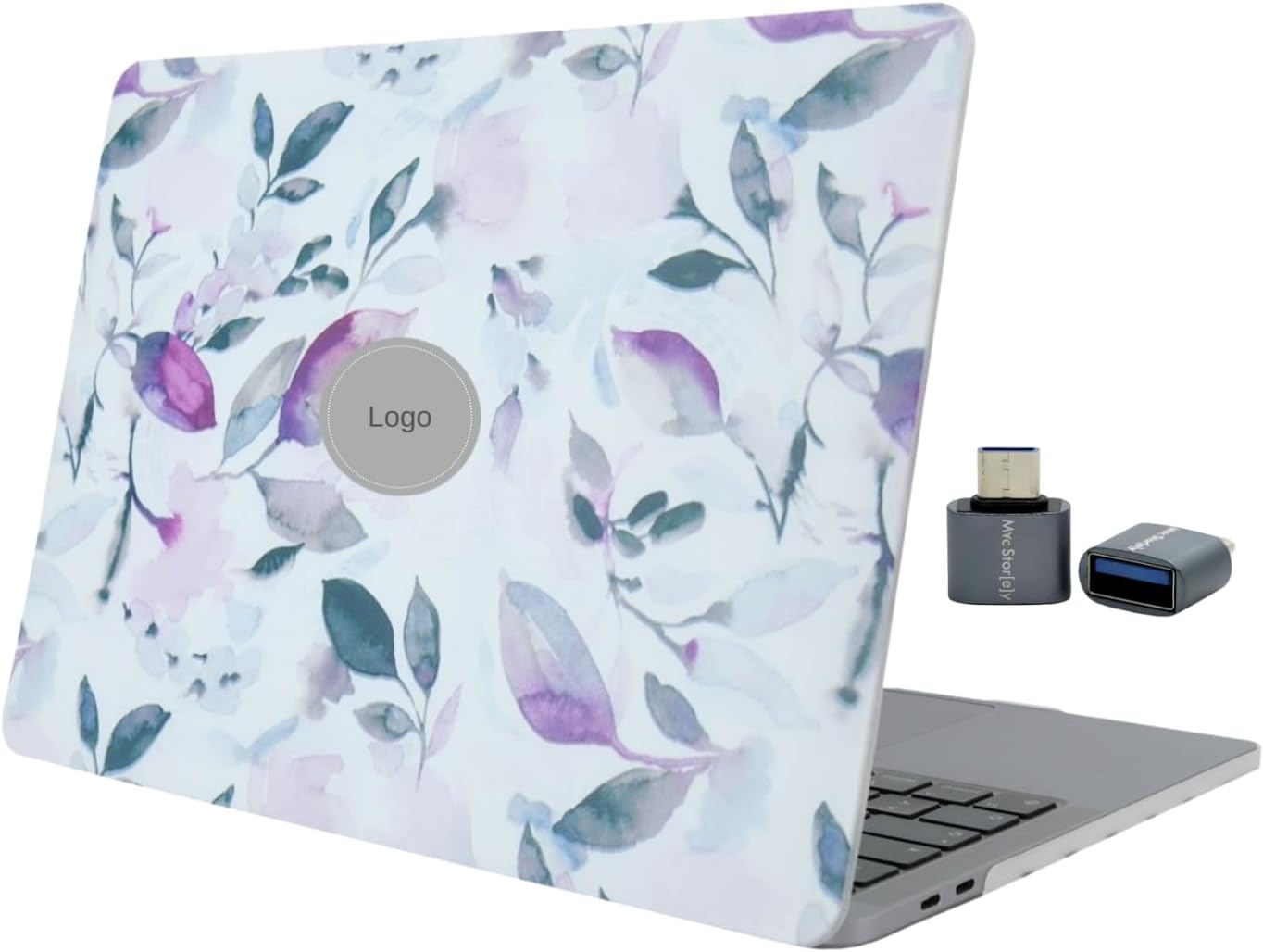 MacBook Air M1 Kılıfı A2337 A2179 A1932 Uyumlu 13.3 İnç Çiçek Desenli Hard Case Sert Kapak Mat UV Baskılı İnce Hafif MacBook Air Kılıfı Beyaz