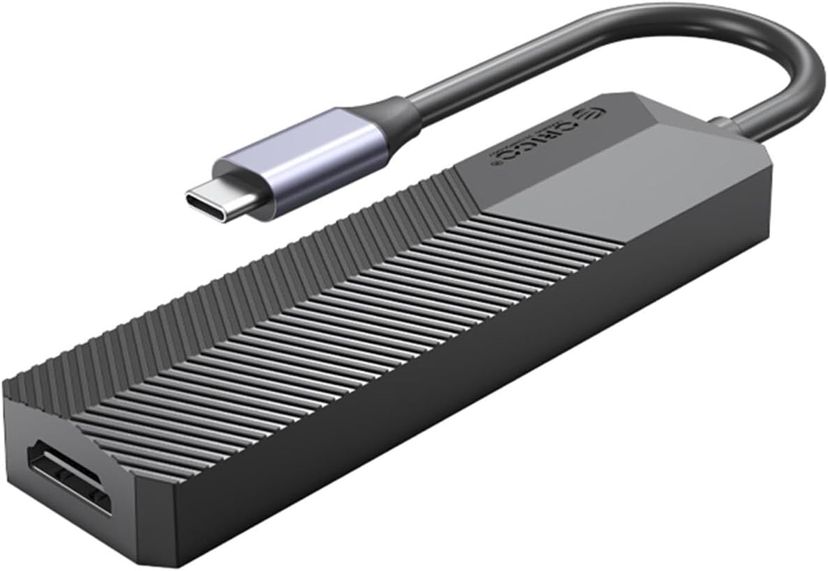 Type-C Bağlantılı 2 USB Portlu 4K 30 Hz HDMI TF SD Docking Station Çoğaltıcı Siyah