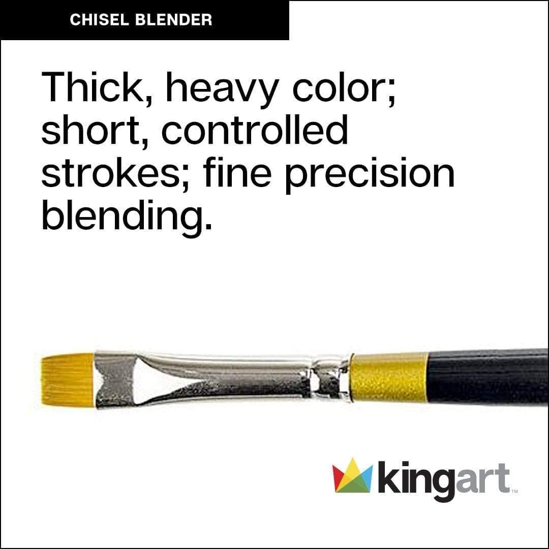 Original Gold Paint Brush-Chisel Blender, Size: 10