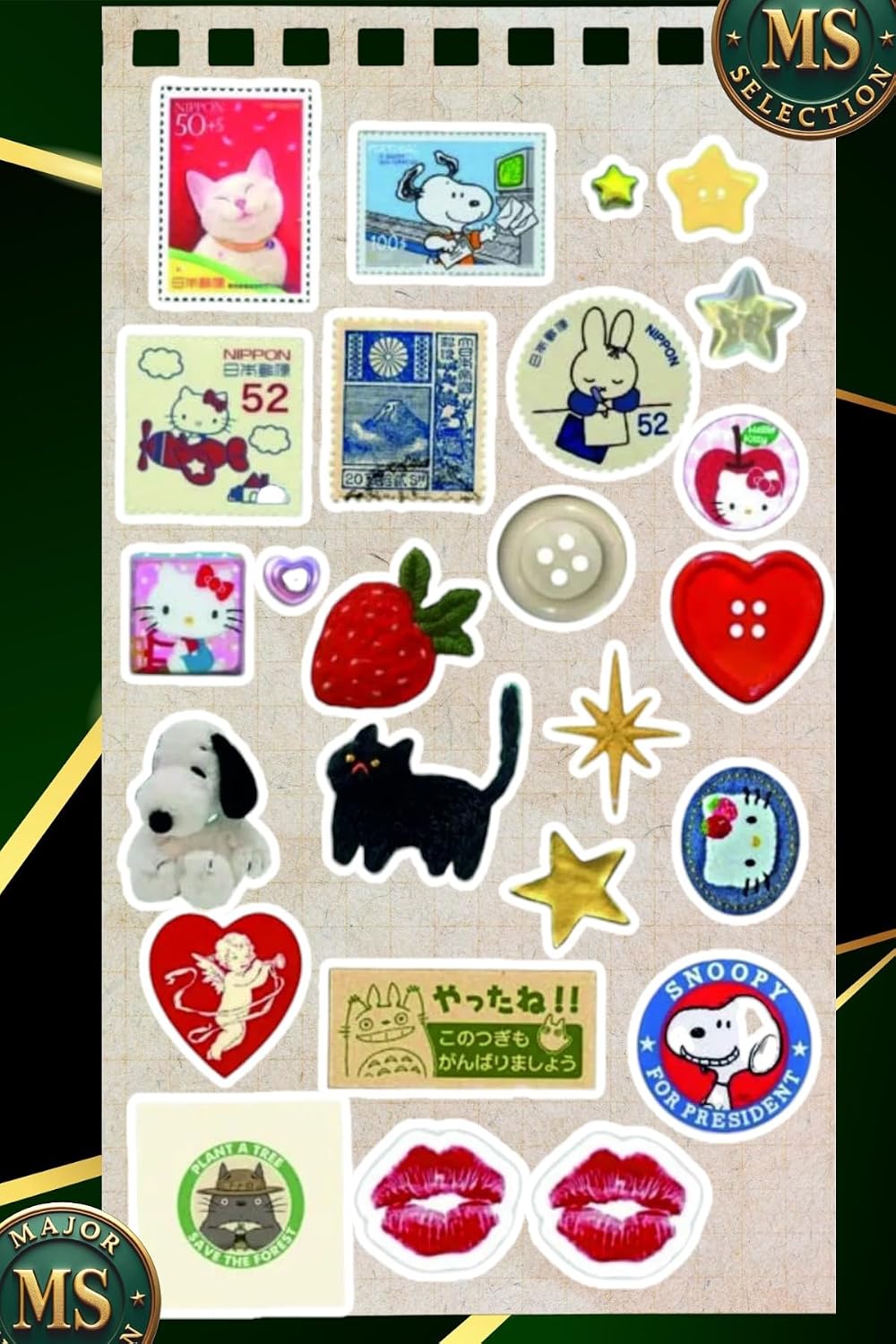 Vintage & Cute Sticker Seti 25'!i Retro Laptop Defter Sticker Seti