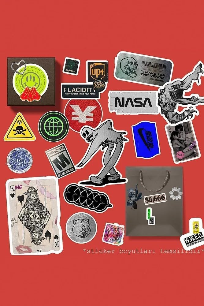 Cool Aesthetic Paketi/bullet journal defter çıkartma ajanda laptop etiket