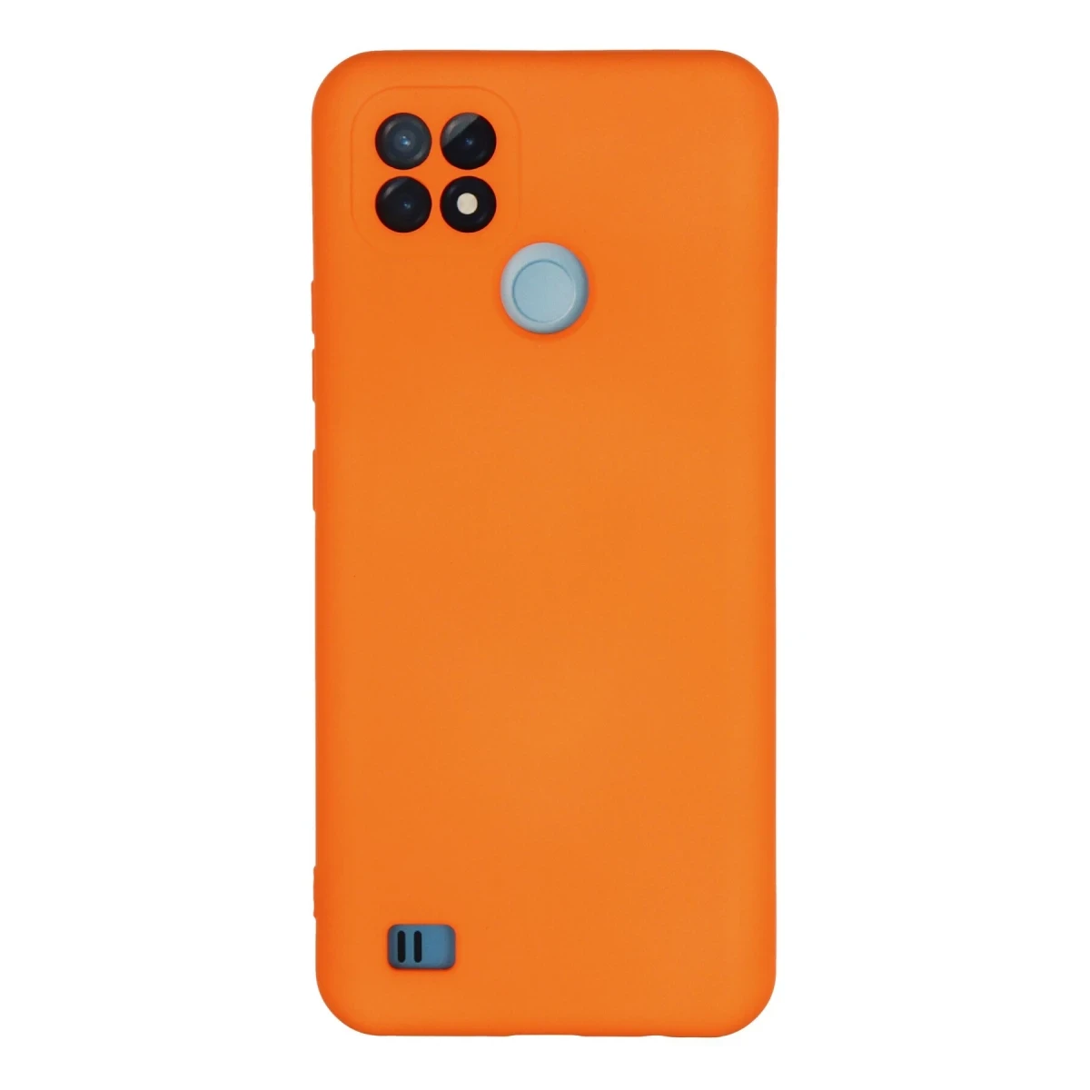 Realme C21 Kılıf Nano içi Kadife Silikon - Turuncu