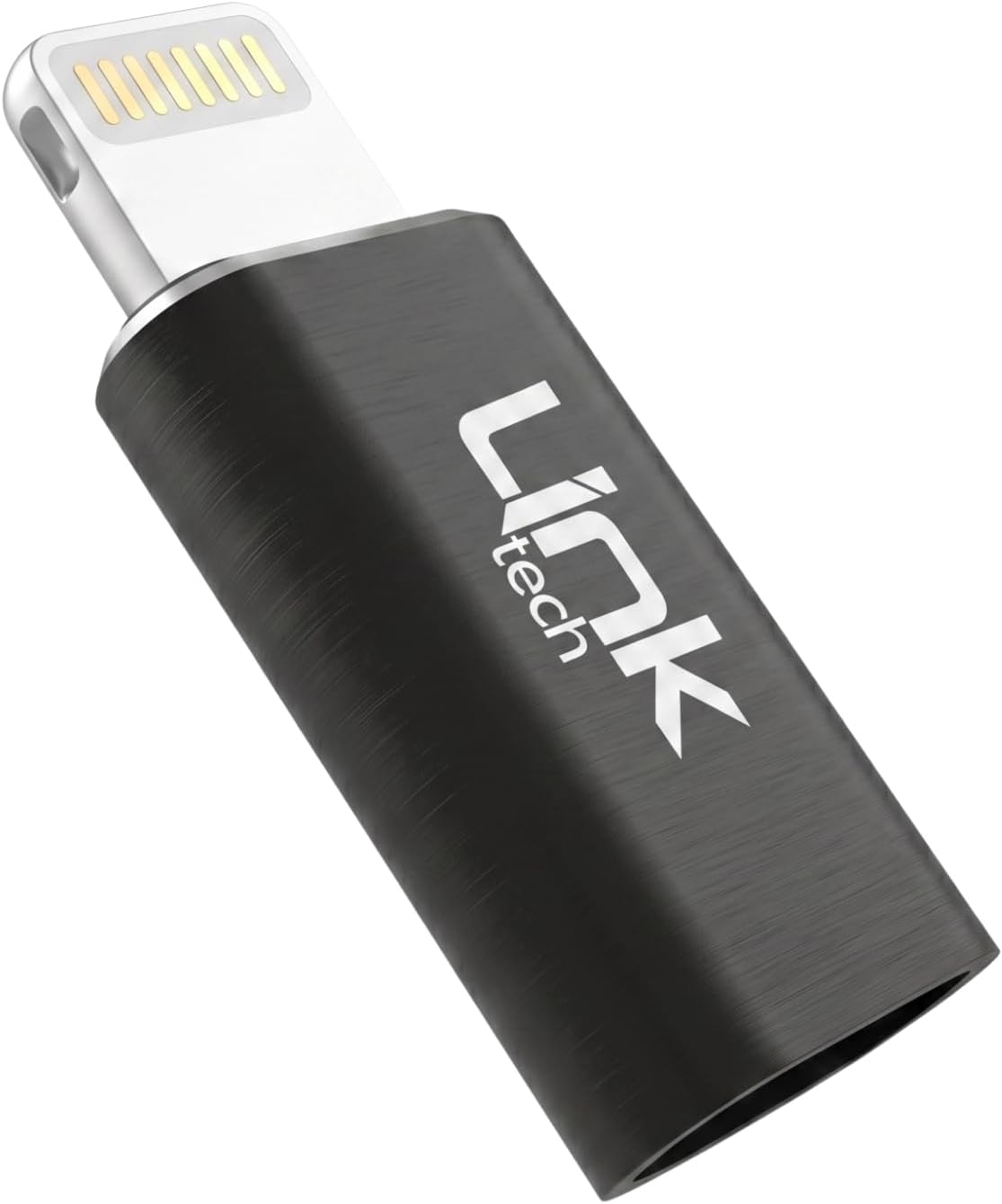 LinkTech Type-C to Lightning Dönüştürücü Adaptör, USB 3.1 Hızlı Şarj (3A) ve 5 Gbps Veri Aktarımı, iPhone ve iPad Uyumlu Kompakt Şarj Çevirici (Siyah)
