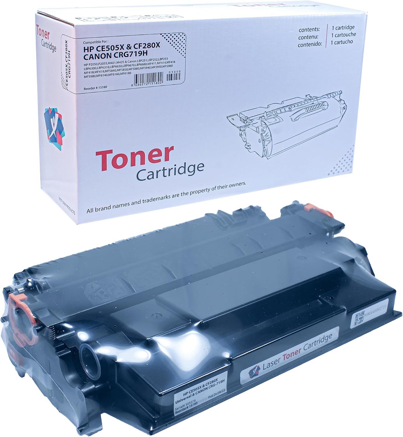 HP 05X CE505X ve Canon CRG-719H Uyumlu Muadil Toner - HP LaserJet P2055dn P2055d P2055 Canon LBP6650dn MF5880dn (6.500 Sayfa)