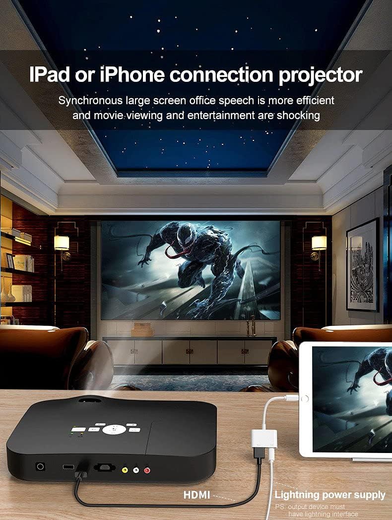 L8-HL Apple iPhone iPad Lightning to 4K 1080p HD HDMI Lightning PD Çevirici Hub Adaptör