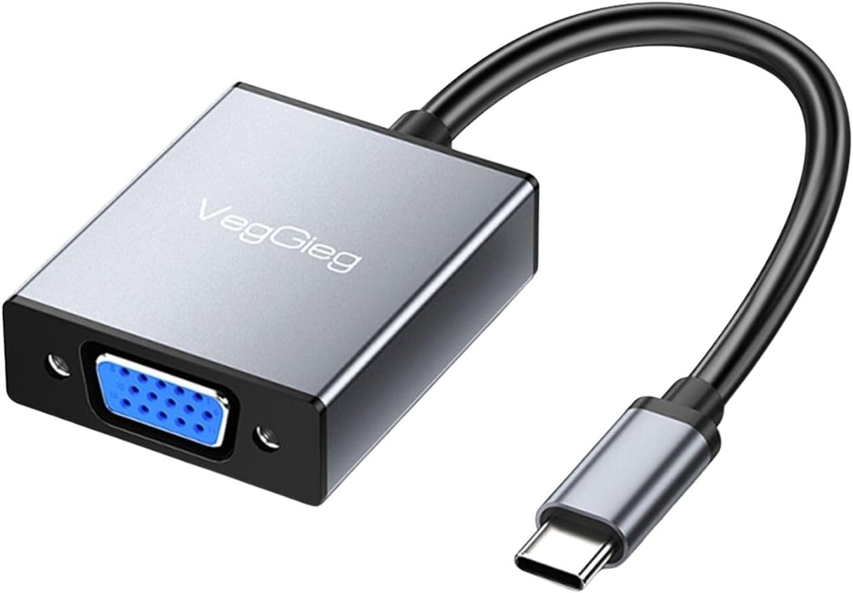 Type-C to VGA 1080P 60Hz Çevirici Dönüştürücü Kablo Adaptör