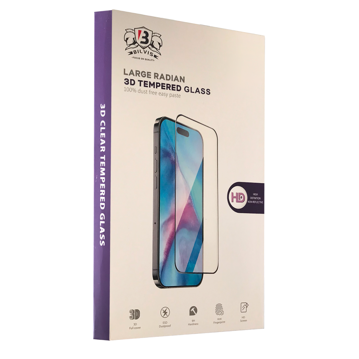 Apple iPhone 16E Bilvis 3D Radian Cam Ekran Koruyucu