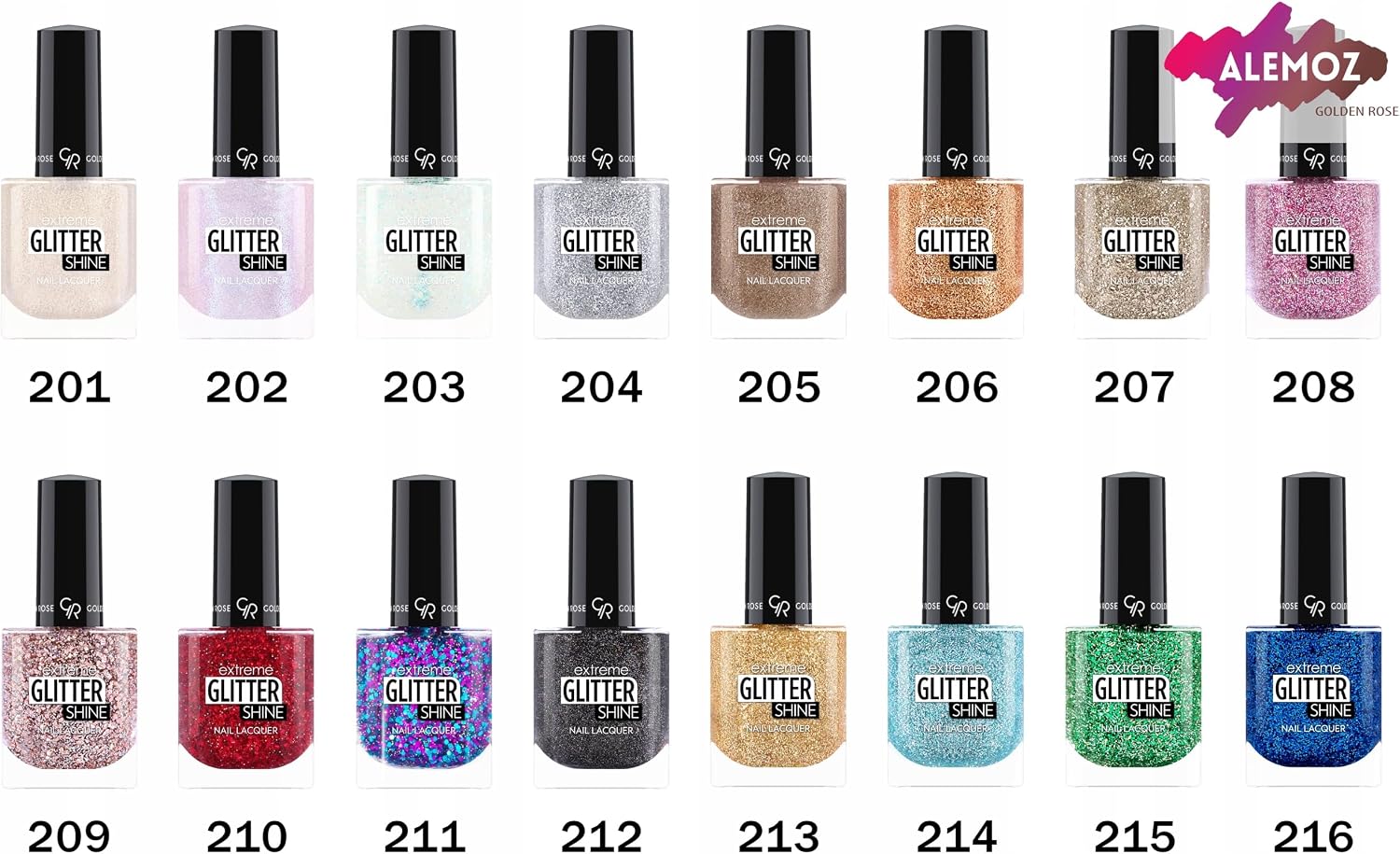 Glitter Shine Nail Lacquer No: 210 - Işıltılı ve Simli Parlak Oje